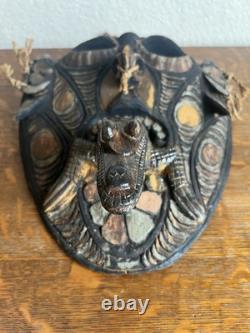 Papua New Guinea Savi Cultural Mask Featuring Crocodile Tongue