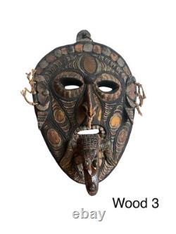 Papua New Guinea Savi Cultural Mask Featuring Crocodile Tongue