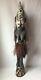 Papua New Guinea Sepik Carved Wooden Female Warrior w Bird Statue Tribal Art 38