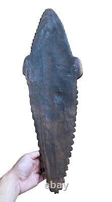 Papua New Guinea Sepik River Carved Wood Ancestral Protector Mask Tribal Vintage