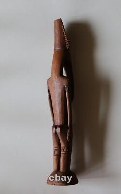 Papua New Guinea Sepik River Hand Carved Wooden Ancestral Figure 44cm Tall
