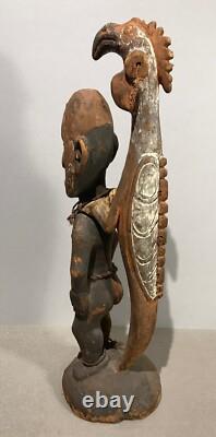 Papua New Guinea Sepik River Latmul Ancestor Woodcarving Statue Bird God Rooster