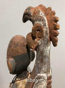 Papua New Guinea Sepik River Latmul Ancestor Woodcarving Statue Bird God Rooster
