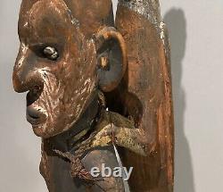 Papua New Guinea Sepik River Latmul Ancestor Woodcarving Statue Bird God Rooster