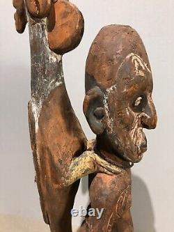 Papua New Guinea Sepik River Latmul Ancestor Woodcarving Statue Bird God Rooster
