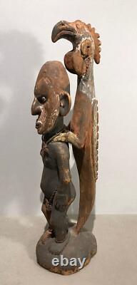 Papua New Guinea Sepik River Latmul Ancestor Woodcarving Statue Bird God Rooster