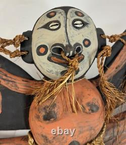 Papua New Guinea Sepik River Tribal Bat Wing Goddess Kinjinmbunduo Wood Carving