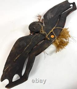 Papua New Guinea Sepik River Tribal Bat Wing Goddess Kinjinmbunduo Wood Carving