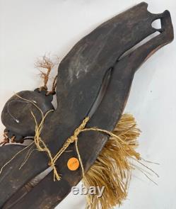 Papua New Guinea Sepik River Tribal Bat Wing Goddess Kinjinmbunduo Wood Carving
