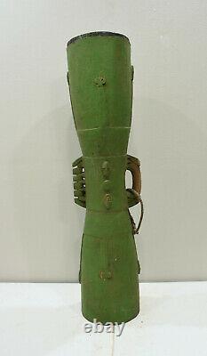 Papua New Guinea Siassi Carved Green Wood Drum