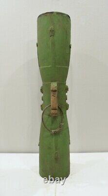 Papua New Guinea Siassi Carved Green Wood Drum