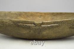 Papua New Guinea Siassi Wood Ceremonial Blackened Bowl