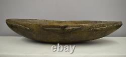 Papua New Guinea Siassi Wood Ceremonial Blackened Bowl