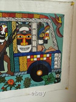 Papua New Guinea South Pacific Tribal FOLK ART PAINTING by Winston Kauage, Jr