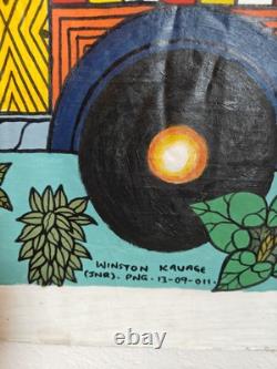 Papua New Guinea South Pacific Tribal FOLK ART PAINTING by Winston Kauage, Jr