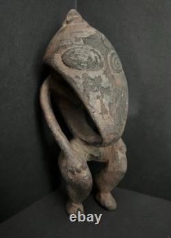 Papua New Guinea Spirit Figure, Hand Carved Keram River Sacred Bird Man Ancestor