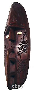 Papua New Guinea Spirit Mask Sepik River Carved Wood 53.5 cm / 21 inch