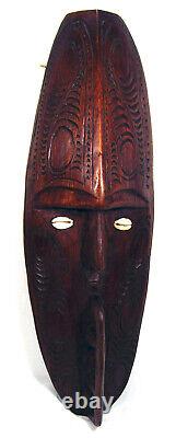 Papua New Guinea Spirit Mask Sepik River Carved Wood 53.5 cm / 21 inch