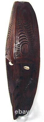 Papua New Guinea Spirit Mask Sepik River Carved Wood 53.5 cm / 21 inch