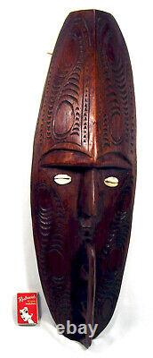 Papua New Guinea Spirit Mask Sepik River Carved Wood 53.5 cm / 21 inch