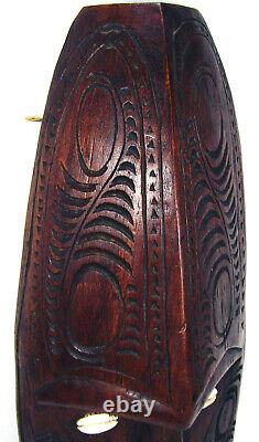 Papua New Guinea Spirit Mask Sepik River Carved Wood 53.5 cm / 21 inch