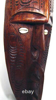 Papua New Guinea Spirit Mask Sepik River Carved Wood 53.5 cm / 21 inch