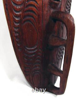 Papua New Guinea Spirit Mask Sepik River Carved Wood 53.5 cm / 21 inch