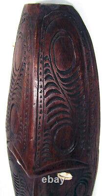 Papua New Guinea Spirit Mask Sepik River Carved Wood 53.5 cm / 21 inch