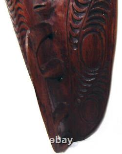 Papua New Guinea Spirit Mask Sepik River Carved Wood 53.5 cm / 21 inch