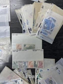 Papua New Guinea Stamp Collection In Glassine Envelopes 1000's Of Stamps