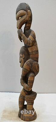 Papua New Guinea Statue Iatmul Kambot Village Bird Wood Statue