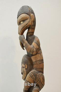 Papua New Guinea Statue Iatmul Kambot Village Bird Wood Statue