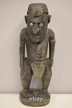 Papua New Guinea Statue Shell Eyes Sepik River Kambot Village