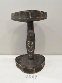 Papua New Guinea Stool Double Face Abelam Tribe Clan Symbols