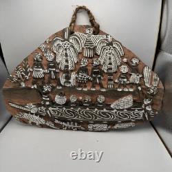 Papua New Guinea Story Board Kambot Village Crocodile Canoe Hand Carved
