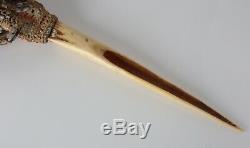 Papua New Guinea Tribal Asmat Dagger, Cassowary Bird thigh bone