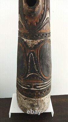 Papua New Guinea Tribal Carved Hollow Wooden Statue Figure