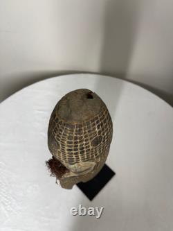 Papua New Guinea Tribal Wooden Mask Hand-Carved with Pigments and Fiber 20