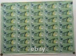 Papua New Guinea Uncut Sheet Of 35 X 2 Kina Polymer Banknote Uncutsheet Unc