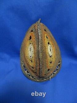 Papua New Guinea Very Old Yam Ceremony Mask Wosera Hand Woven Plant Pigments