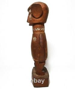 Papua New Guinea Vint Hand Carved/painted Wood Deity Fig Oceanic Tribal/folk Art