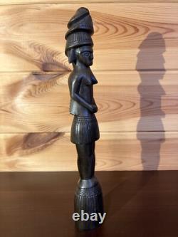 Papua New Guinea Vintage Wooden Sculpture Female Massim Tobriand Islands
