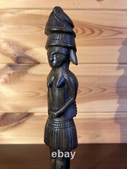 Papua New Guinea Vintage Wooden Sculpture Female Massim Tobriand Islands
