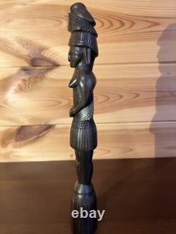 Papua New Guinea Vintage Wooden Sculpture Female Massim Tobriand Islands