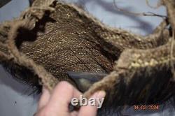 Papua New Guinea Witchdoctors Feathered Bag, Contents Inside 1900s 17