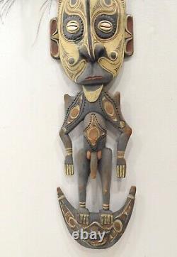 Papua New Guinea Wood Hook Statue Kaminabit Village