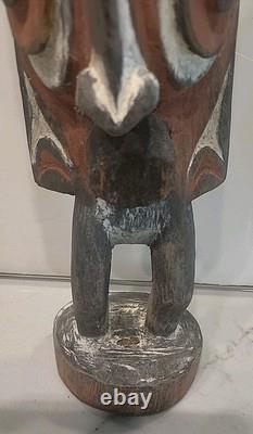 Papua New Guinea Wood Sepik River tribal figure Circa 1960's