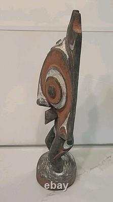 Papua New Guinea Wood Sepik River tribal figure Circa 1960's