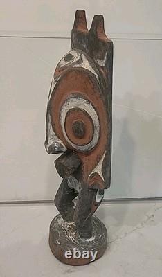 Papua New Guinea Wood Sepik River tribal figure Circa 1960's