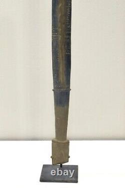 Papua New Guinea Wood Tribal Inscribed Club Milne Bay